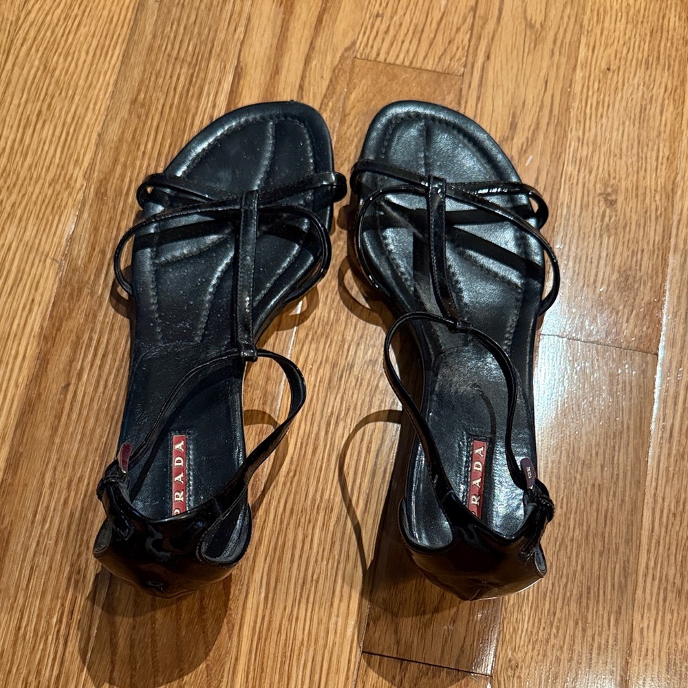 Prada Women's Black Strappy Sandals